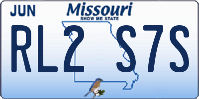 MO license plate RL2S7S