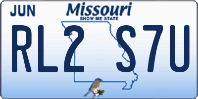 MO license plate RL2S7U