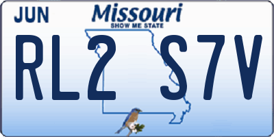 MO license plate RL2S7V