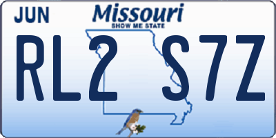 MO license plate RL2S7Z