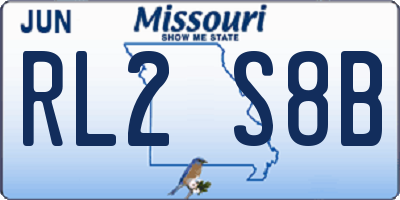 MO license plate RL2S8B
