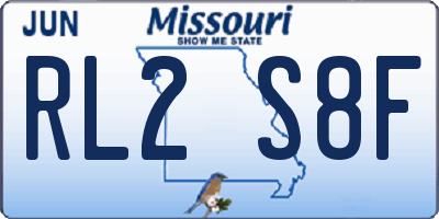 MO license plate RL2S8F