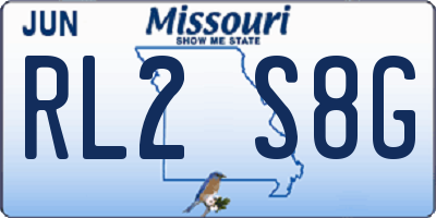 MO license plate RL2S8G