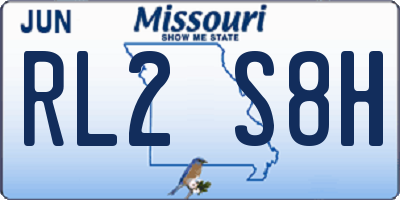 MO license plate RL2S8H