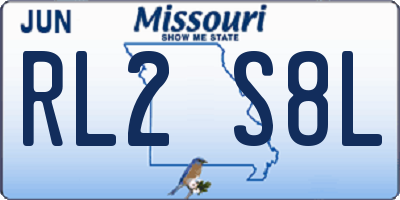 MO license plate RL2S8L