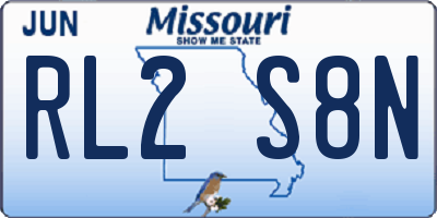 MO license plate RL2S8N