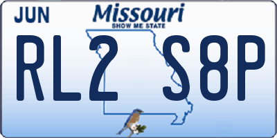 MO license plate RL2S8P