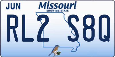 MO license plate RL2S8Q