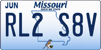 MO license plate RL2S8V