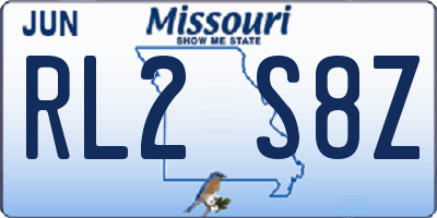MO license plate RL2S8Z