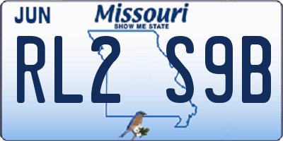 MO license plate RL2S9B