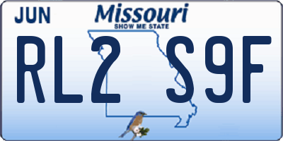 MO license plate RL2S9F