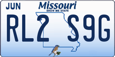 MO license plate RL2S9G