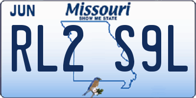 MO license plate RL2S9L