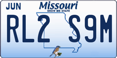 MO license plate RL2S9M