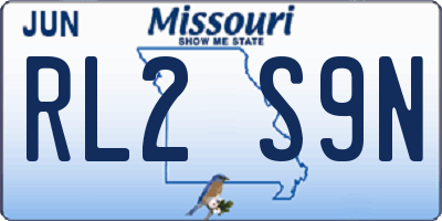 MO license plate RL2S9N