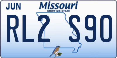 MO license plate RL2S9O