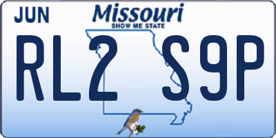 MO license plate RL2S9P