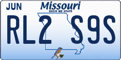 MO license plate RL2S9S