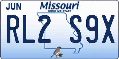 MO license plate RL2S9X