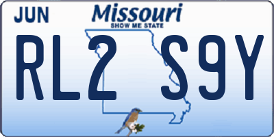 MO license plate RL2S9Y