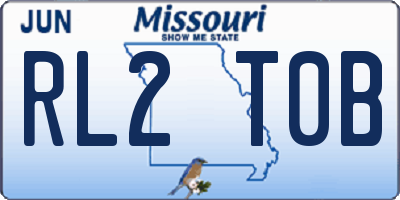 MO license plate RL2T0B