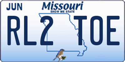 MO license plate RL2T0E