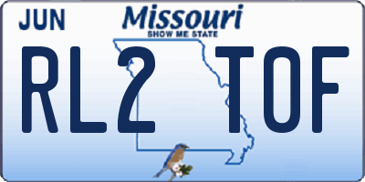 MO license plate RL2T0F