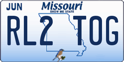 MO license plate RL2T0G