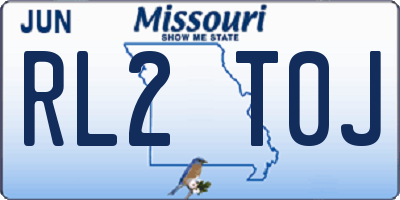MO license plate RL2T0J