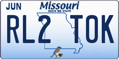 MO license plate RL2T0K