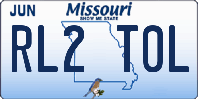 MO license plate RL2T0L
