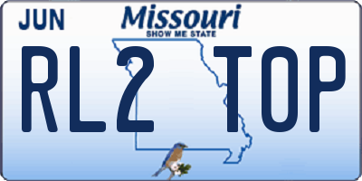 MO license plate RL2T0P