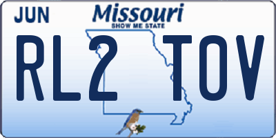 MO license plate RL2T0V