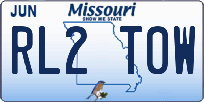 MO license plate RL2T0W