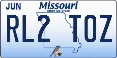 MO license plate RL2T0Z