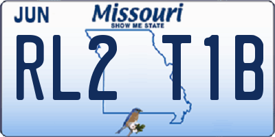 MO license plate RL2T1B