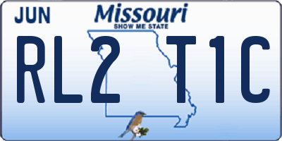 MO license plate RL2T1C