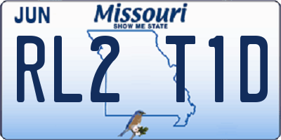 MO license plate RL2T1D