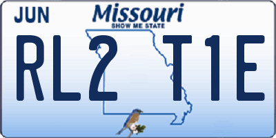MO license plate RL2T1E
