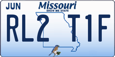 MO license plate RL2T1F