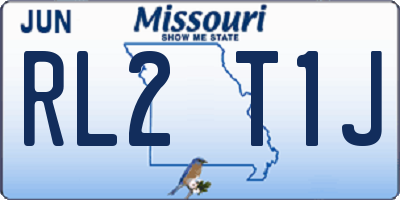 MO license plate RL2T1J