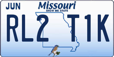 MO license plate RL2T1K