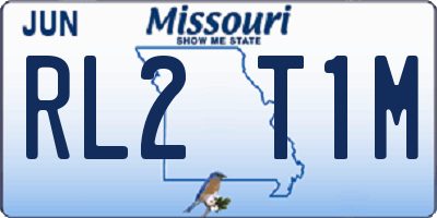 MO license plate RL2T1M