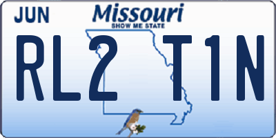 MO license plate RL2T1N