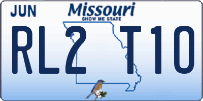 MO license plate RL2T1O