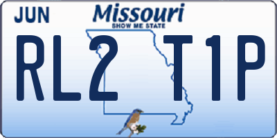 MO license plate RL2T1P