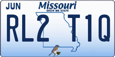 MO license plate RL2T1Q
