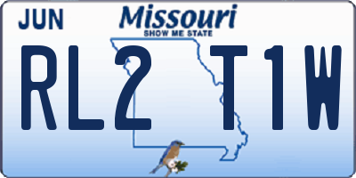 MO license plate RL2T1W