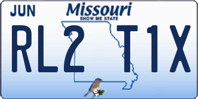 MO license plate RL2T1X
